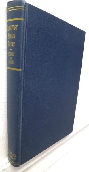 Elementary Number Theory, Uspensky-Healslet, 1939, McGraw-Hill, - 1st edition