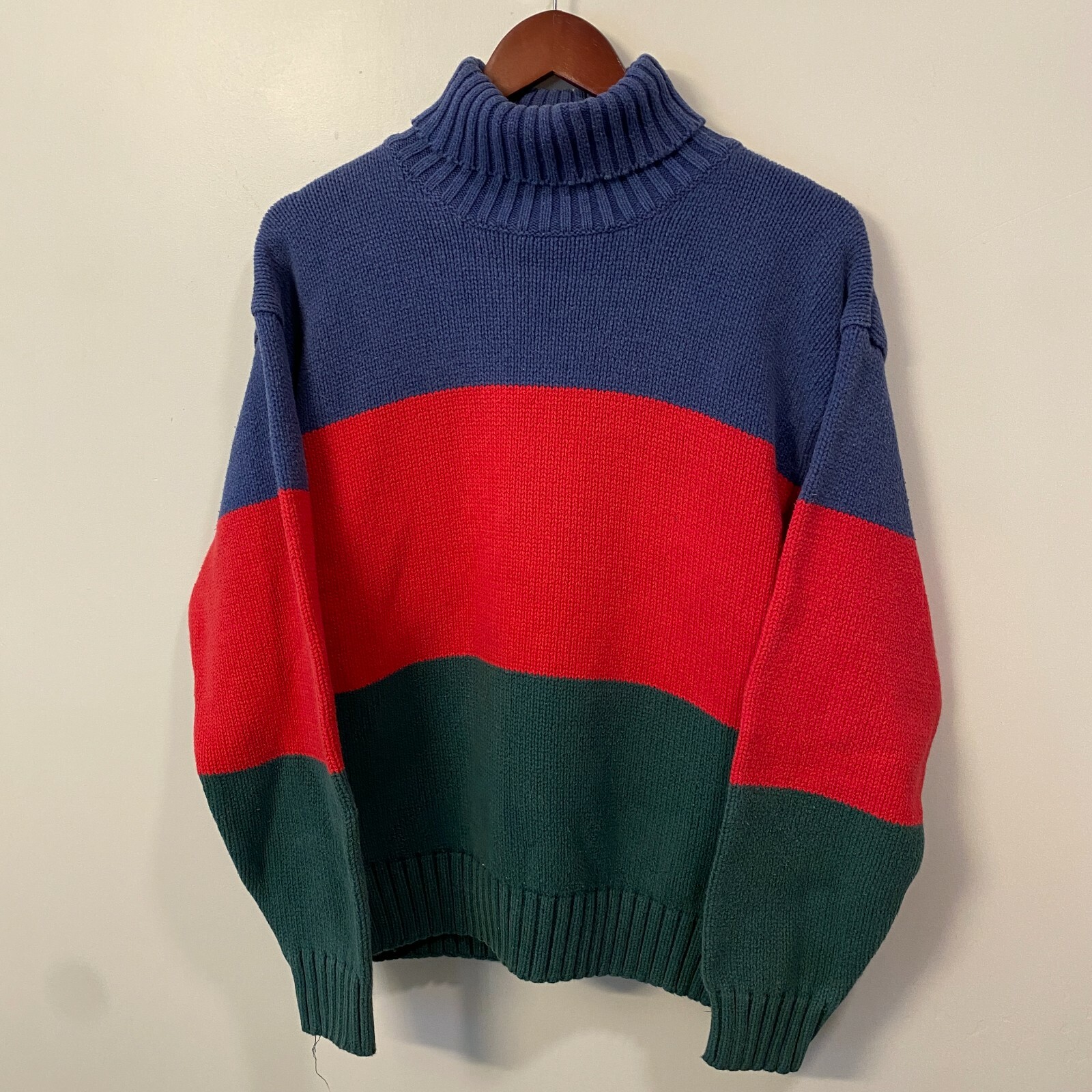 VTG Gap Turtleneck Sweater Color Block 