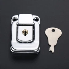 1Pc Toggle Latch Catch Hasp Sliver for Suitcase Luggage Briefcase Lock with Keys