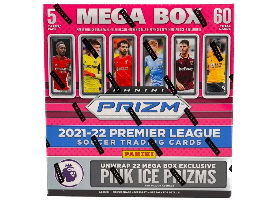 2021/22 Panini Prizm Premier League Soccer Mega Box (Pink Ice Prizms!)