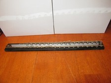 Vintage Large Black  Silver Metal 35 Hook Tie Belt Scarf Wall Rack Holder Shelf