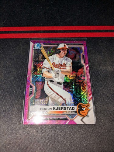 2021 Bowman Mega Box Heston Kjerstad Pink Chrome Prospect /199 #BCP-138 Orioles