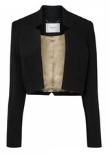 Lk Bennett Black Cropped Jacket Size 10