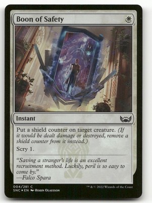 Boon of Safety #4 (Foil) (NM) Streets New Capenna SNC Magic MTG