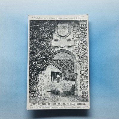 Cobham Postkarte um 1910 Kent Ye Olde Pickwick Lederflasche Pub Werbung