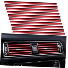 20 Pieces Universal Car Air Conditioner Vent Trim Decoration A-Red - 20 Pieces