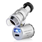 60X Magnifying Loupe Jewelry Jewelers Pocket Magnifier Loop Eye Glass Led Light