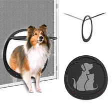 Dog Door for Screen Door, Patent Desigh Pet Screen Door with Lockable Magneti...