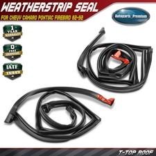 Pair T-top Roof Weatherstrip Seals For Chevy Camaro Pontiac Firebird 1982-1992 Pair T-top Roof Weatherstrip Seals For Chevy Camaro Pontiac Firebird 1982-1992