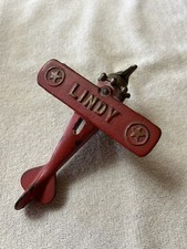 Vintage Hubley Cast Iron Airplane  Lindy  1930s