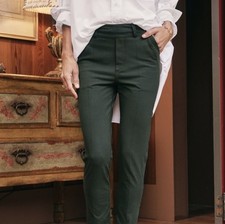 Frank Eileen Murphy Billon Dollar Pants Women Size Large Green Pull On New