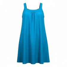 Sleeveless Shift Dress Womens 12P Teal Pockets Lined Banana Republic