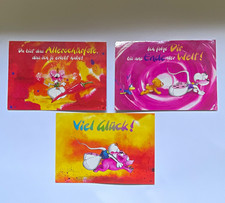 Diddl 3er Postkarten-Set aus den 90er Jahren