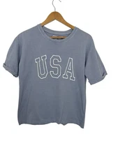 C&C California Womens Melissa Girlfriend Tee Short Sleeve USA Blue Size XS NEW