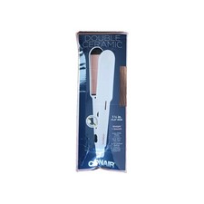 New 1-1/2"Conair Double Ceramic Flat Iron/Hair Straightener White