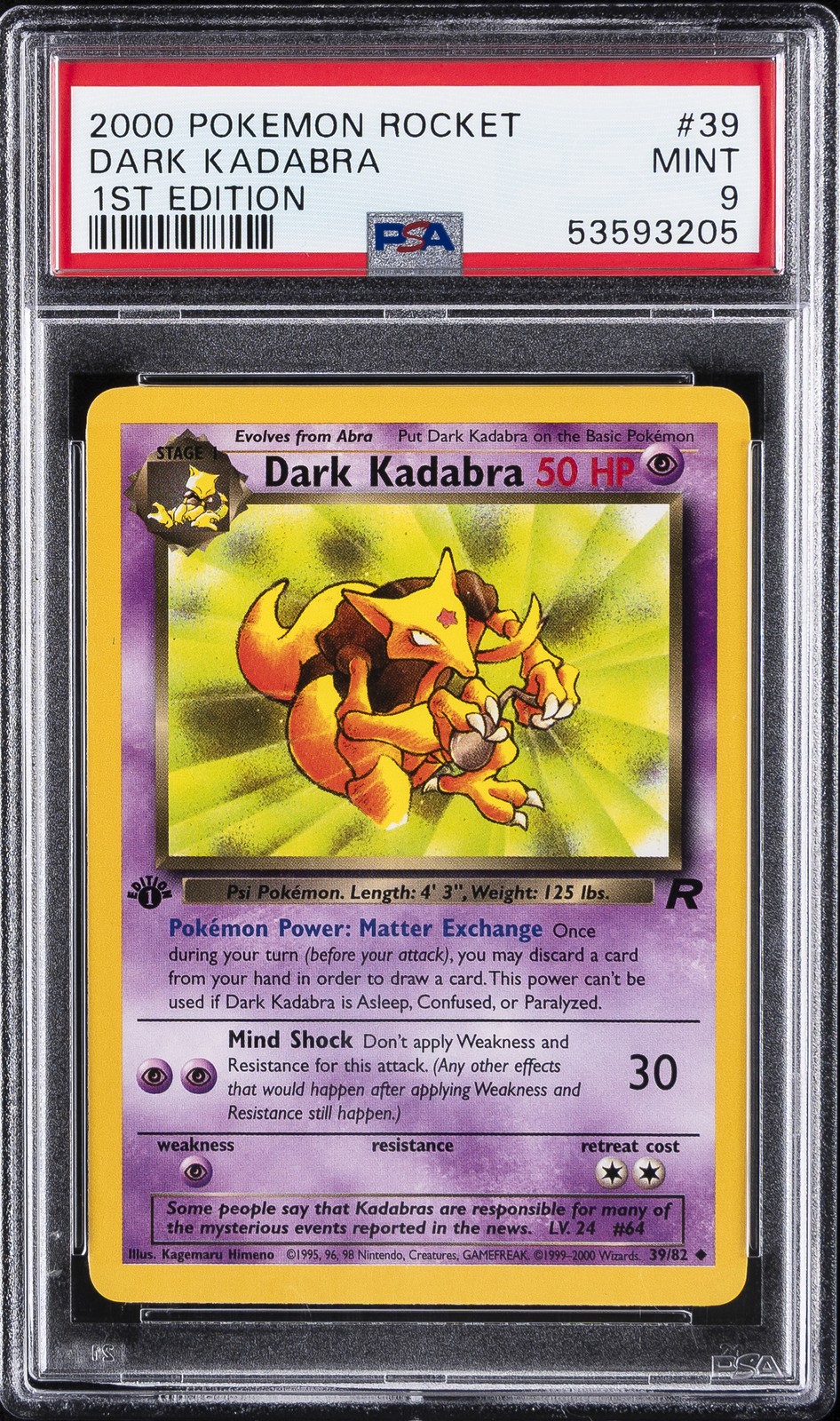 Dark Kadabra 1st Edition #39