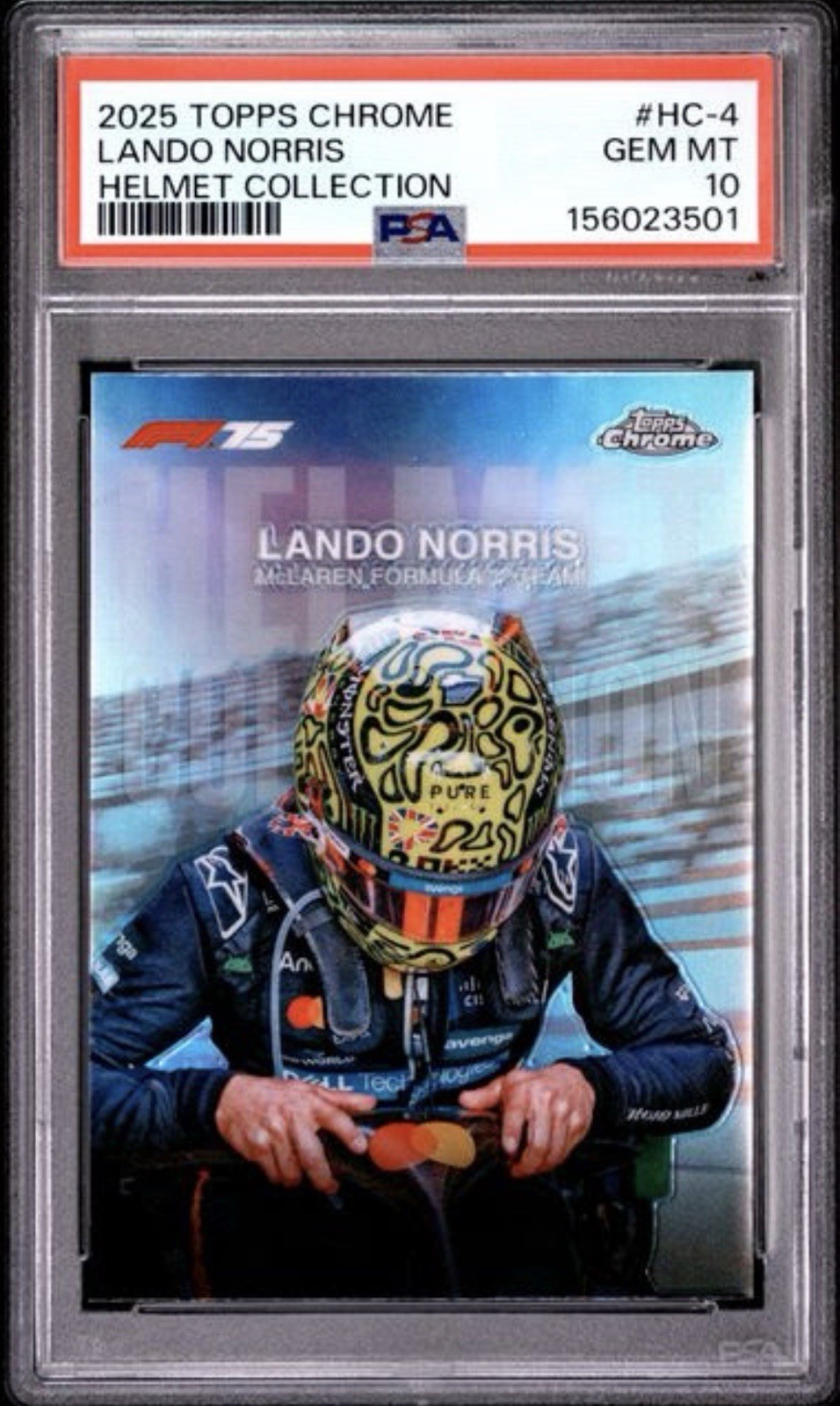 2025 Topps Chrome F1 Lando Norris Helmet Collection PSA 10￼
