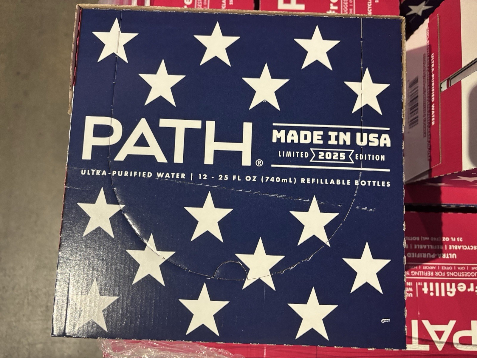 PATH USA Ultra-Purified Water 100% Recyclable 25 FL OZ | Refillable | 6 Pack