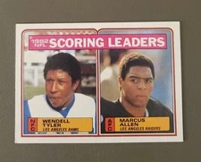1983 Topps Card #205 1982Scoring Leaders - Wendell Tyler / Marcus Allen