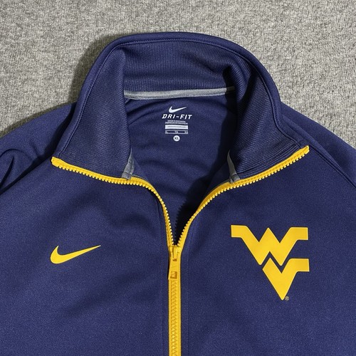 Nike West Virginia Jacket Size XL Blue Mountaineers Windbreaker Warm Up Full Zip - Picture 7 of 19