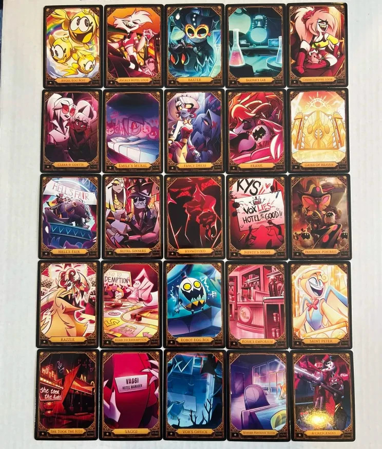 HAZBIN HOTEL SEASON 2 TRADING CARDS COMPLETE SET OF ALL 25 COMMONS