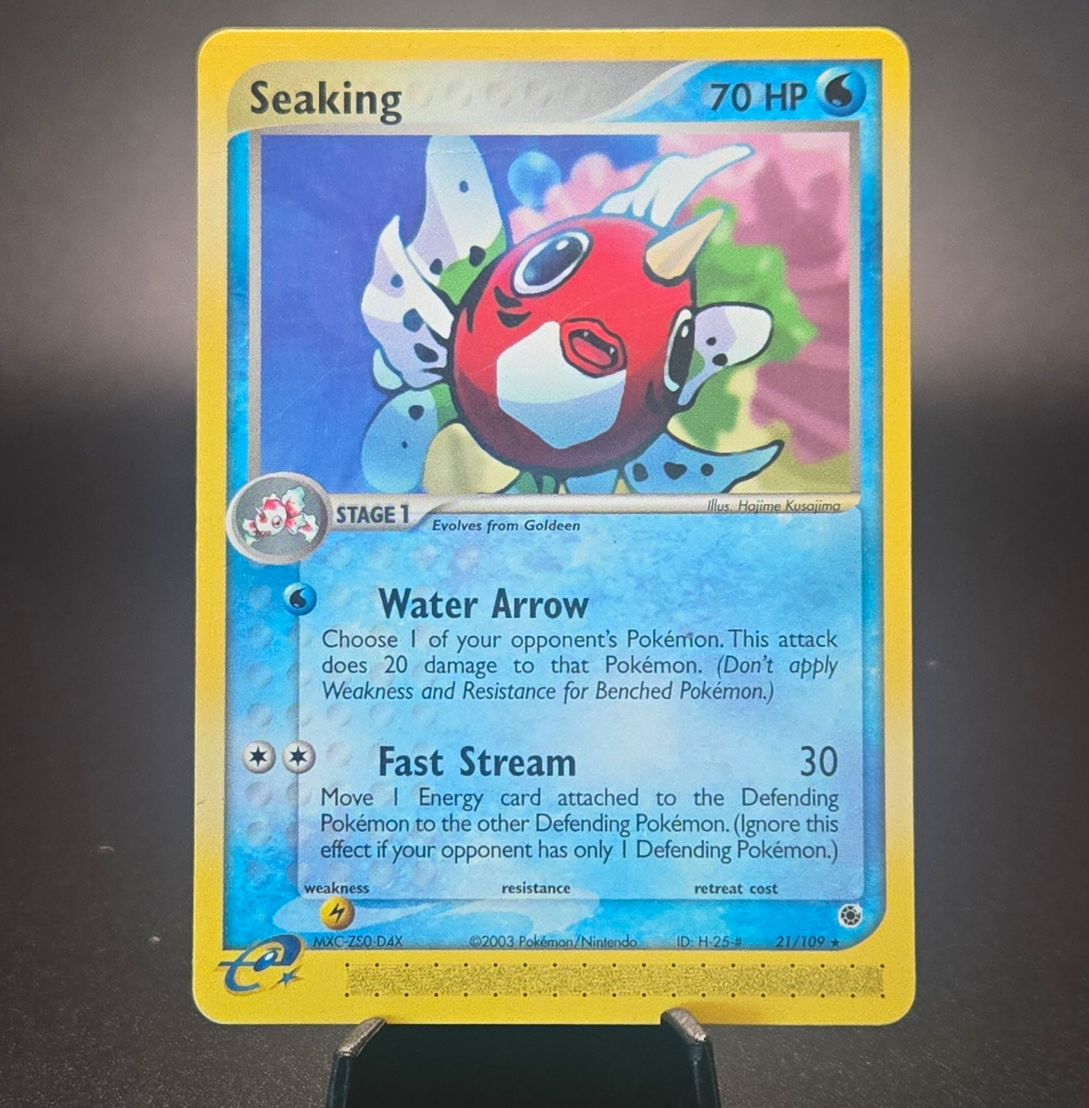 Nintendo Pokémon TCG Seaking 21/109 EX Ruby & Sapphire Regular Rare Eng 2003