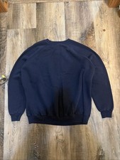 Vintage 90s Hanes Pullover Sweatshirt Men Large Navy Blue Crewneck Blank