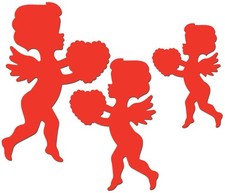Pkgd Printed Cupid Cutouts of Size Asstd for Valentine's Day - Beistle