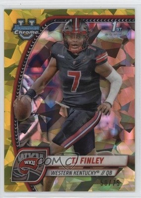 2024 Bowman U Chrome Sapphire Yellow 50/75 TJ Finley #191 1n86