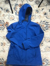 Pendleton Jacket Women's Medium Blue Hooded Full Zip Plaid Lined Rain Outdoor