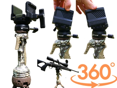 MYŁKUS Jagd Zielstock dreibein automatische Primos 3 + halterung + Kugelkopf stabil 360