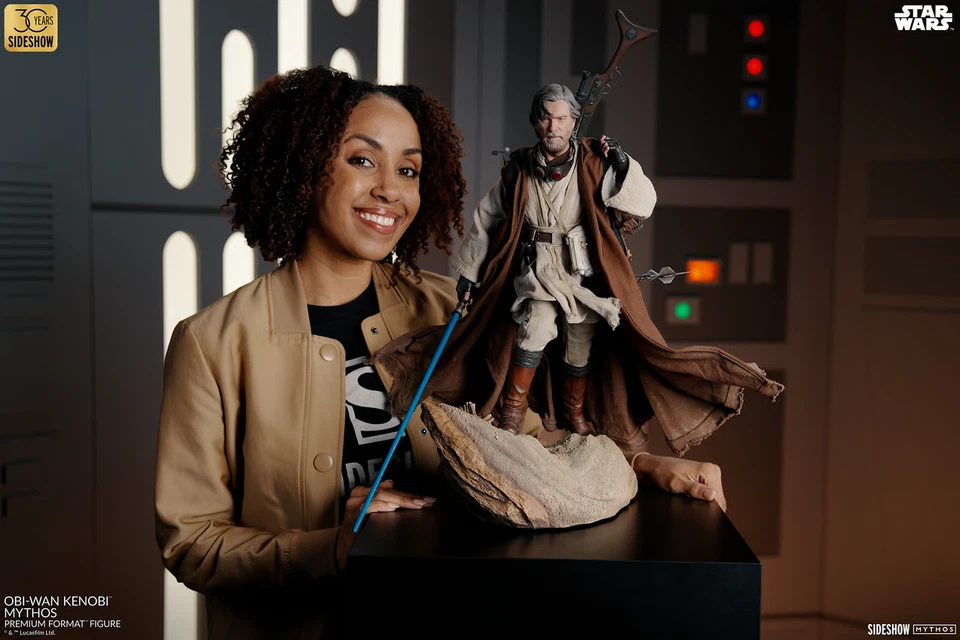 Star Wars Obi-Wan Mythos Ewan Mcgregor Alec Guinness Sideshow statue - Image 2 of 4