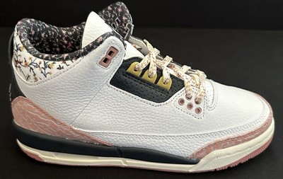 Nike Air Jordan 3 Retro Red Stardust Floral GSSize GS 5Y 6.5W Sneaker 441140-100