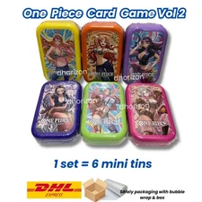 One Piece Card Game Mini-tin Set Vol.2 TS-02 Asian Limited - Set of 6 Mini Tins