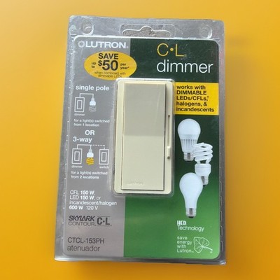  Lutron DVCL-153PH LED Dimmer Single Pole/3-Way ~ 2 Units 
