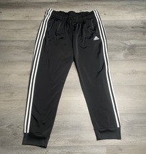 Adidas Women s Tricot Track Pants Black / White Three Stripes US 1XL - Tapered