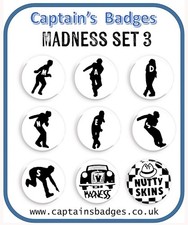 Set of 9 Madness Badges 25mm - Choice of 1 Sets