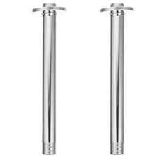 2pcs Shower Arm Stainless Shower Arm Bathroom Wall Mounted Extender Shower Arm