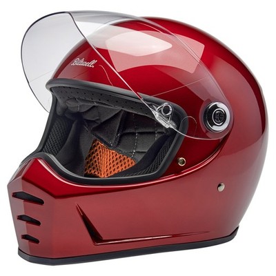 Biltwell Lane Splitter Cherry Red Helmet Size XS