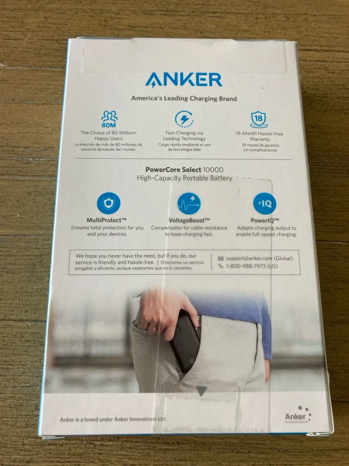 Anker PowerCore Select PowerBank 10000mAh 10k Mah NEW 12W IQ Rapid Charging - Image 3 of 4