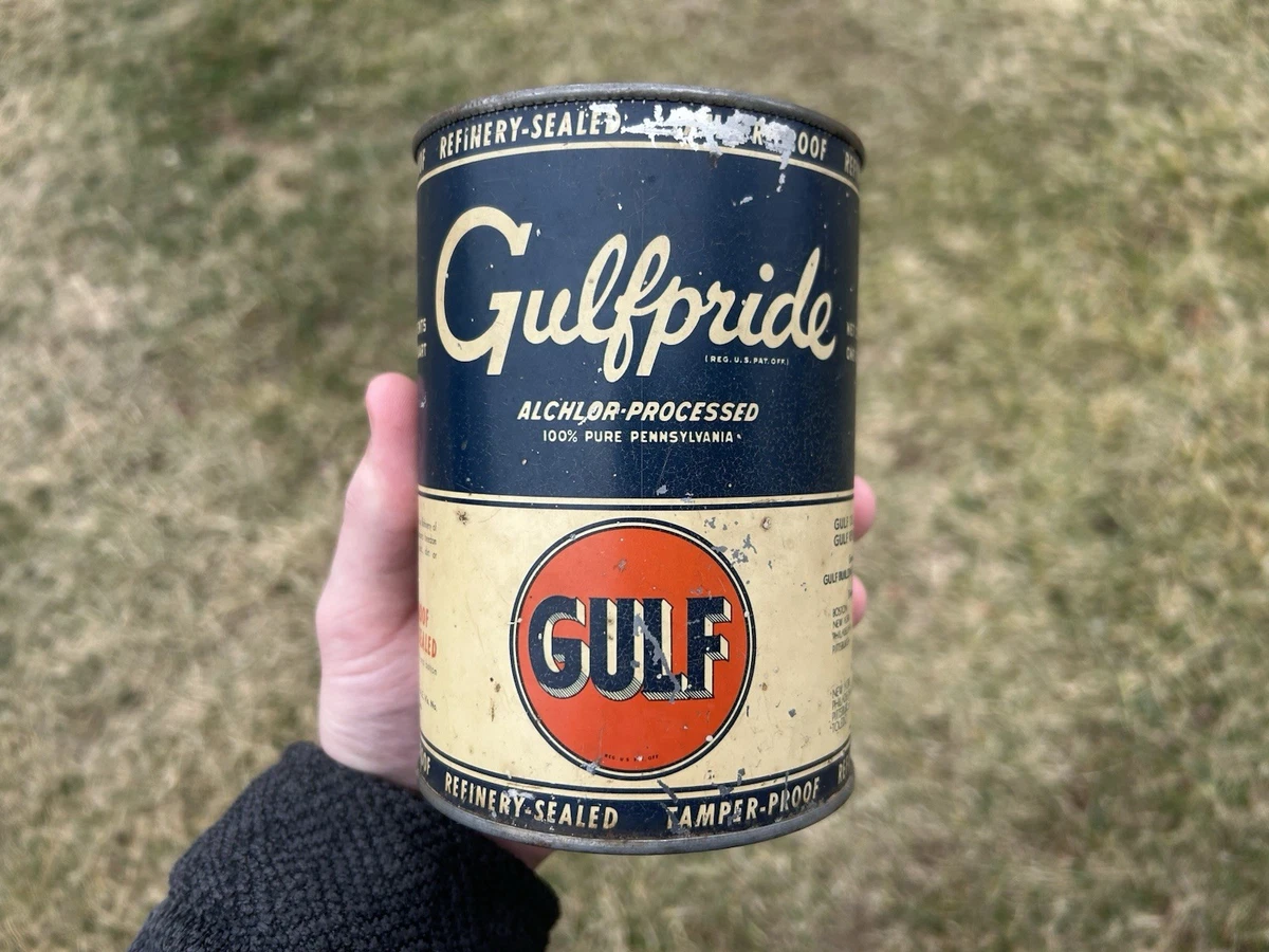 Gulf In Collectible Gas & Oil Advertising Cans And Buckets for