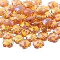 30Stk Transparente Kleeblatt-Perlen,ZubehöR Zur Herstellung,Orange
