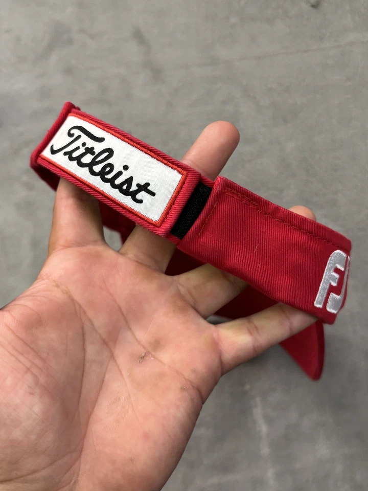 Visera Titleist Foot Joy Pro V1 roja trasera ajustable Foto 3 de 4