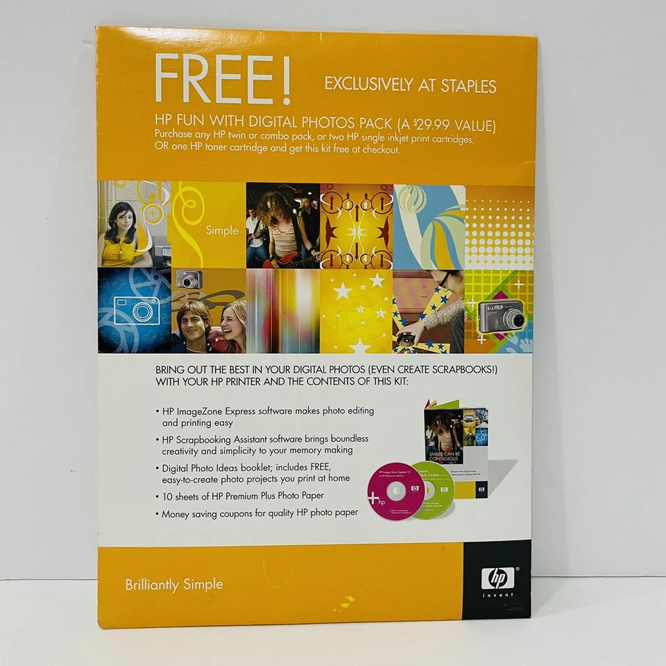 hp Invent Brilliantly Simple Exclusively At Staples Fun W Digital Photos Pack - Image 3 of 3
