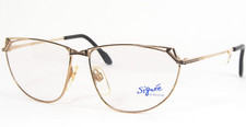 Vintage Signee by METZLER 7302 290 Gold /Black UNIQUE RARE EYEGLASSES 57-14-135