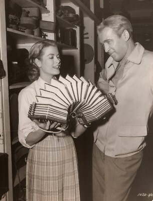 HOLLYWOOD GRACE KELLY + JAMES STEWART ALFRED HITCHCOCK PORTRAIT ORIG PHOTO J 23
