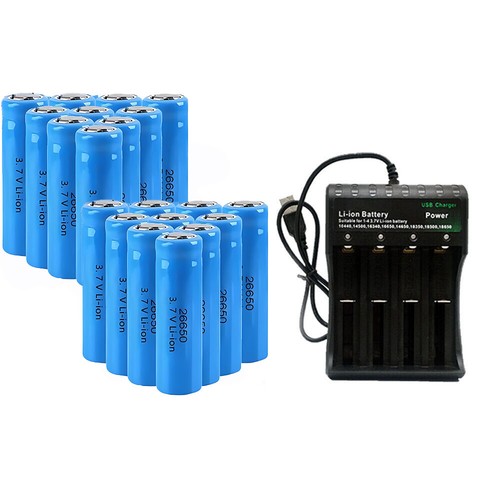 26650 Battery 6000mAh 3.7V Li-ion Rechargeable Cell Charger For Flashlight Lot - Picture 19 of 25