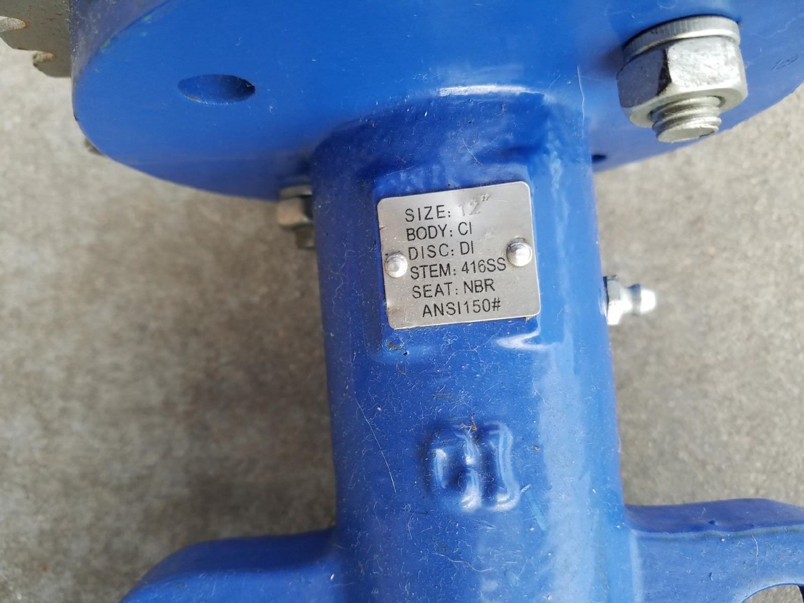 12" Wafer butterfly valve CI Body DI disc stem 416SS seat NBR eBay