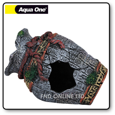 Deko Kanne Aquarium Aquarium Urne Ornament defekt AZTEKEN VASE AQUASCAPE 36755