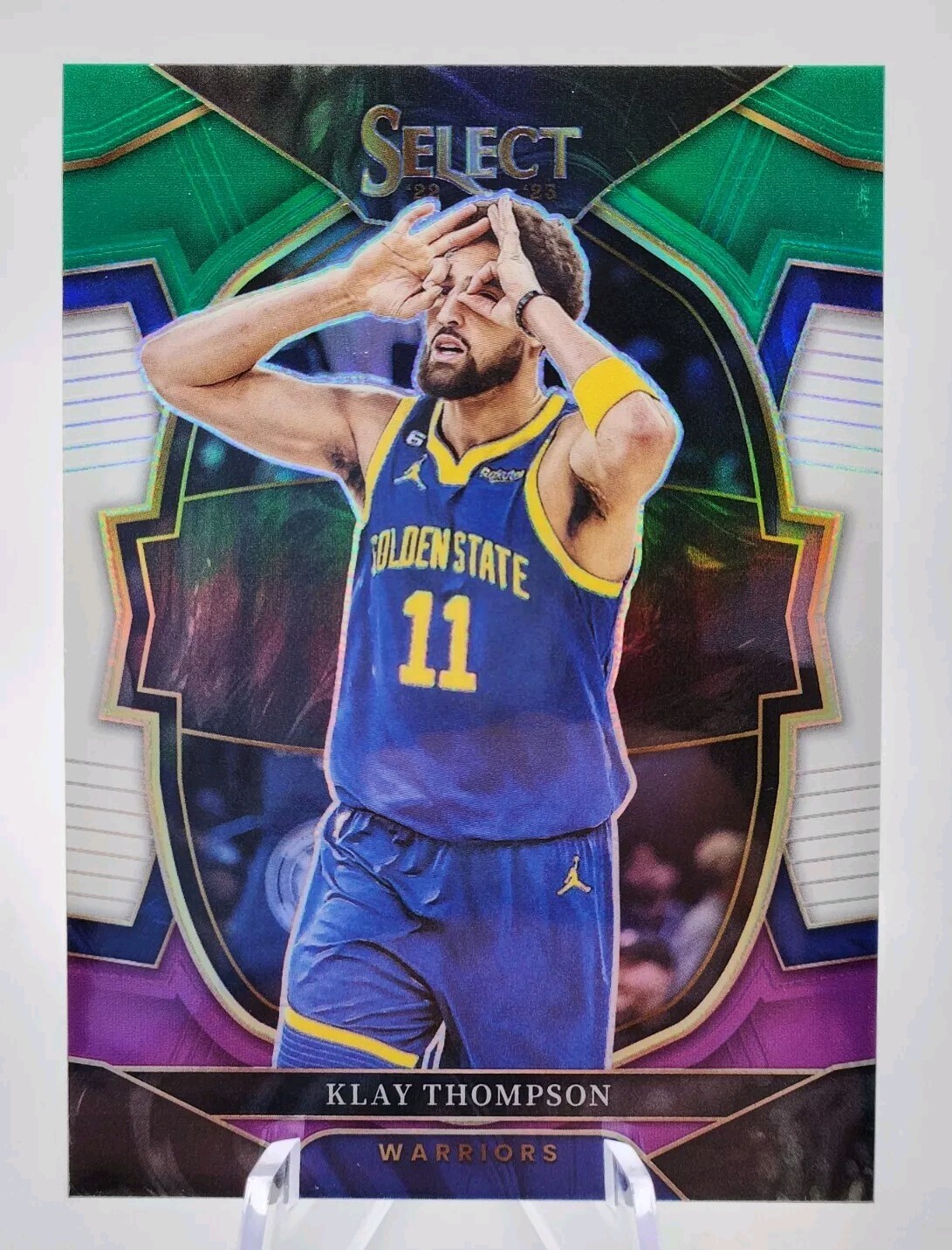 2022-23 Panini Select KLAY THOMPSON #19  Green-White-Purple  MINT!